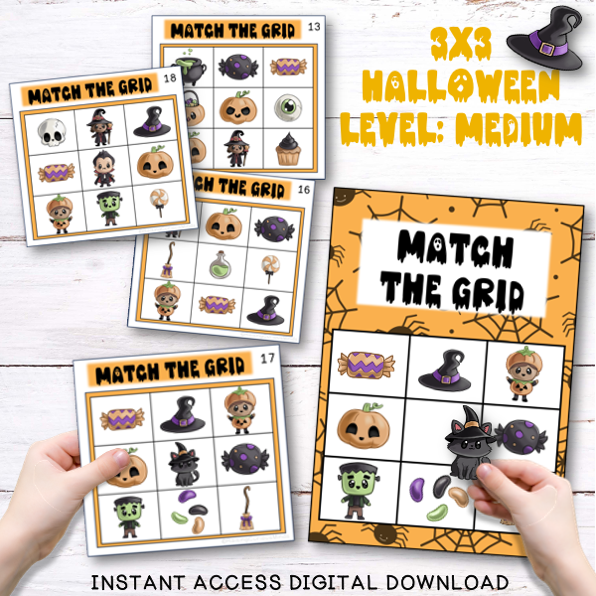 Halloween Match the Grid