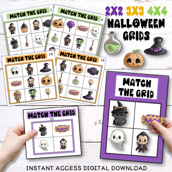Halloween Match the Grid