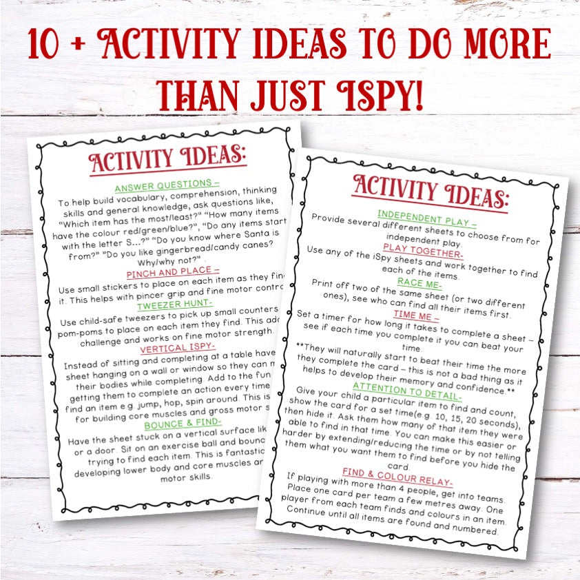 Christmas Ispy Activity Sheets
