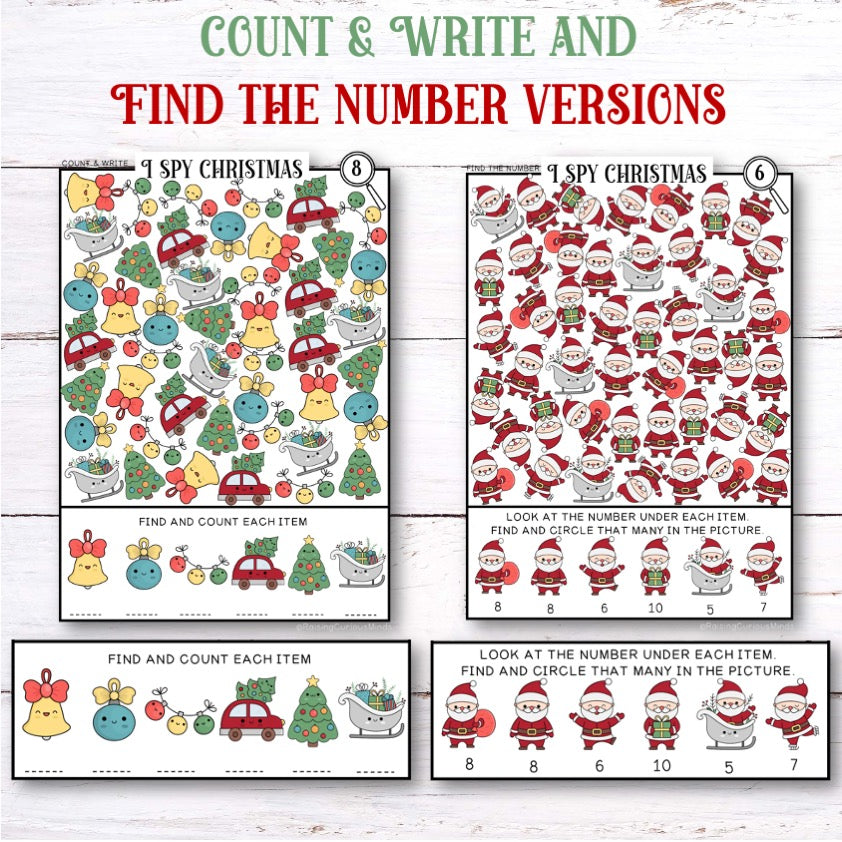 Christmas Ispy Activity Sheets
