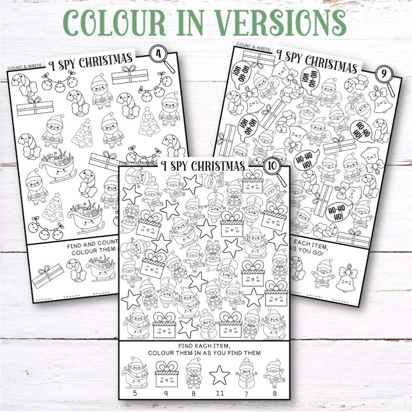 Christmas Ispy Activity Sheets