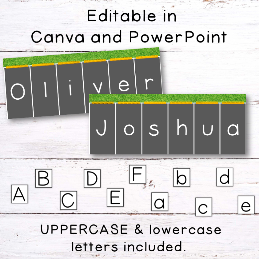 Editable Car Park - Personalise your own name