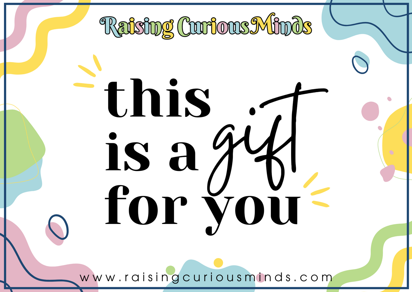 Raising Curious Minds Gift Card