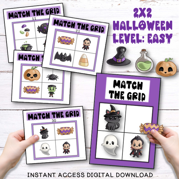 Halloween Match the Grid