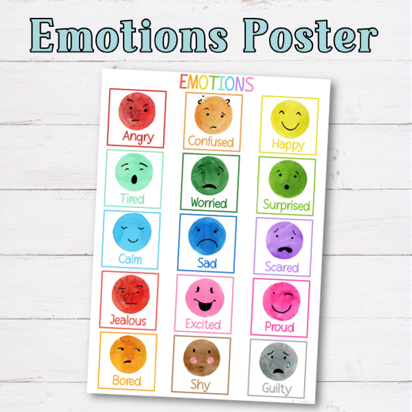 Emotion Flashcards, Puzzles & Poster - Magnetic Tile Toppers