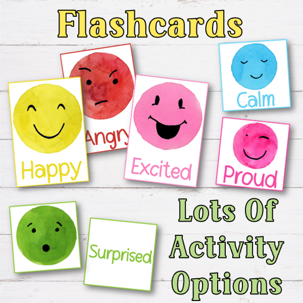 Emotion Flashcards, Puzzles & Poster - Magnetic Tile Toppers