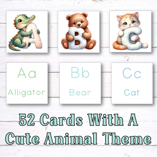 Animal Alphabet Letter Match Activity - Magnetic Tile Toppers