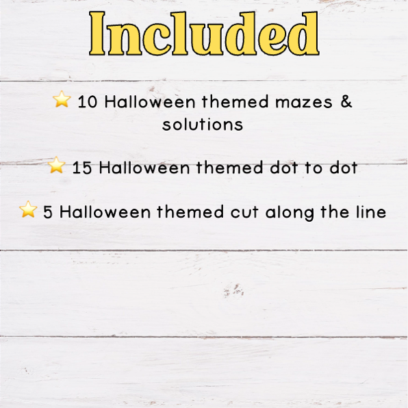 Halloween Activity Booklet
