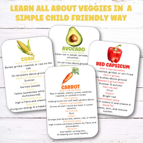 Veggie Fact Flashcards