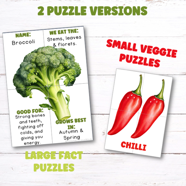 Vegetable Fact Puzzles