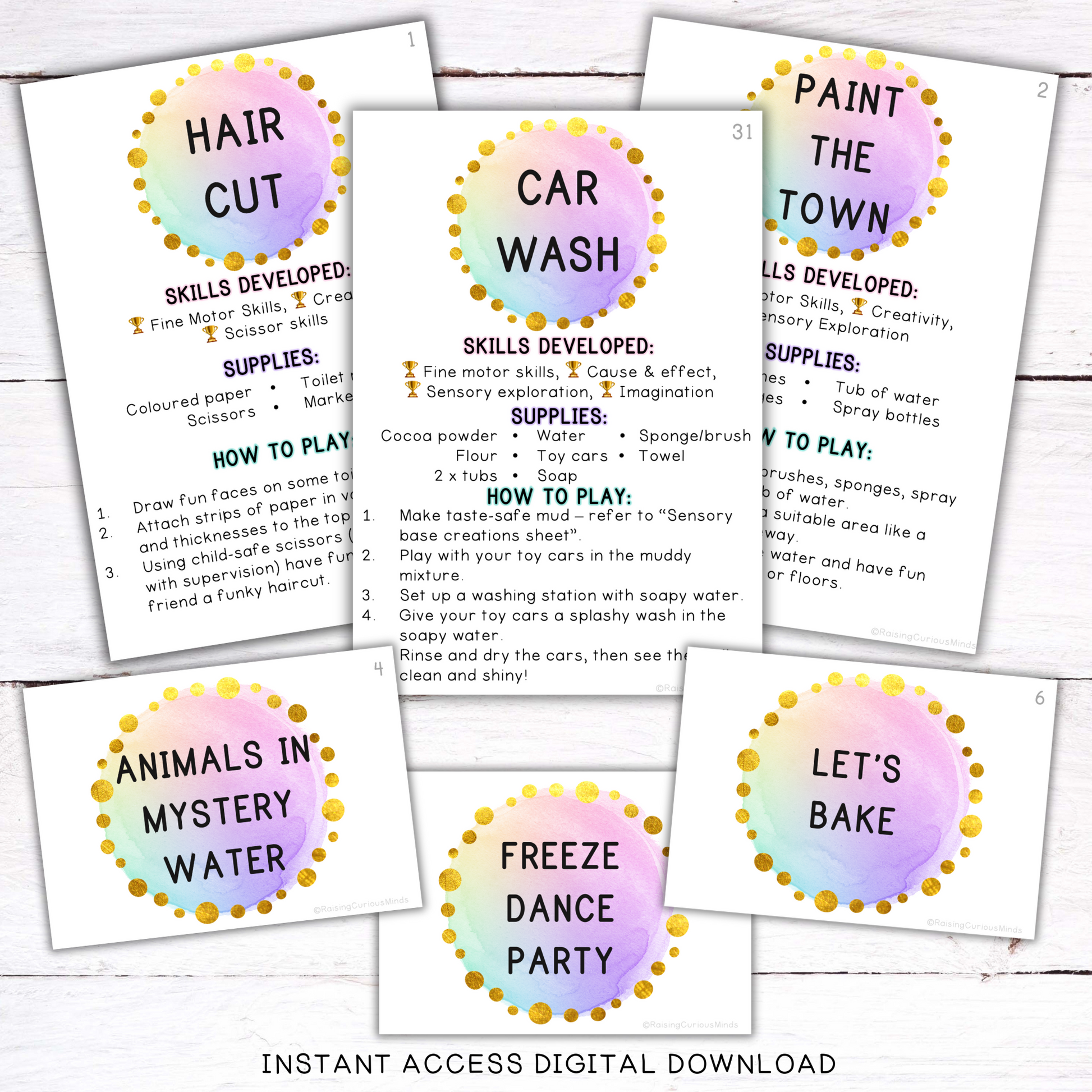 Play & Learn Activity Cards