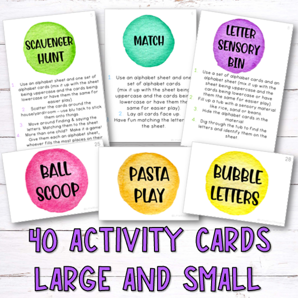 Alphabet Letter Activity Cards