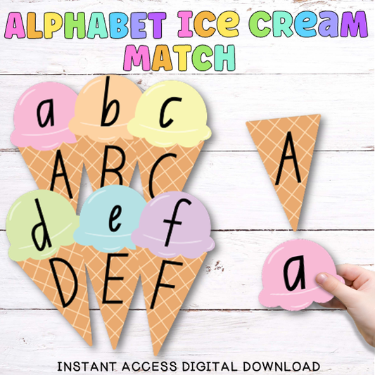 Alphabet Icecream Match