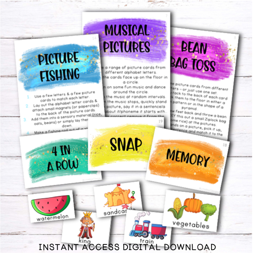 Alphabet Picture Activity Cards