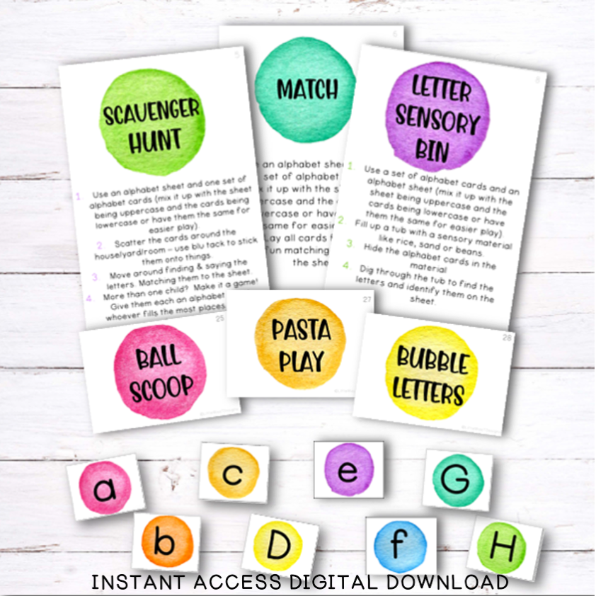 Alphabet Letter Activity Cards