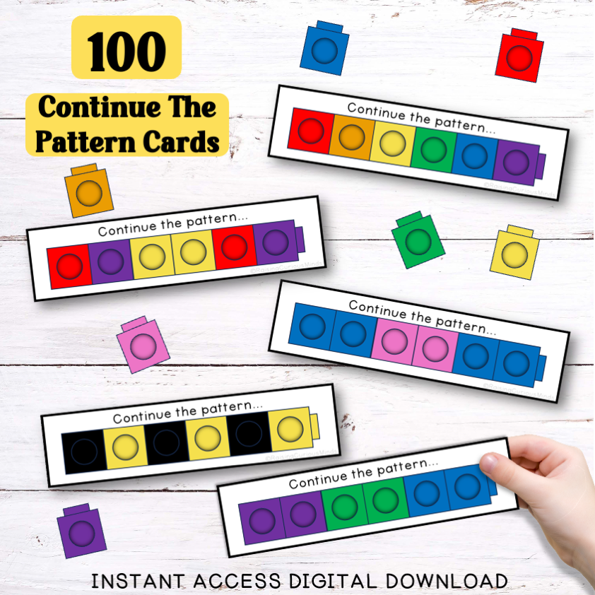 100 Continue The Pattern Activity Cards