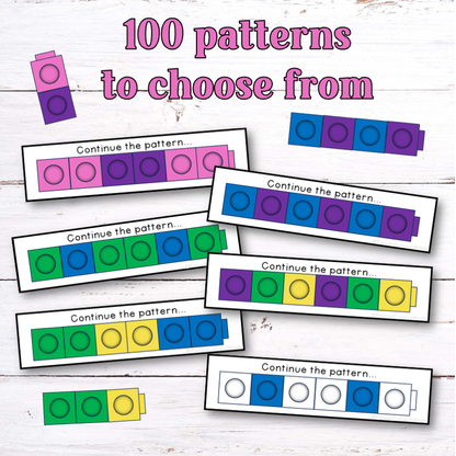 100 Continue The Pattern Activity Cards