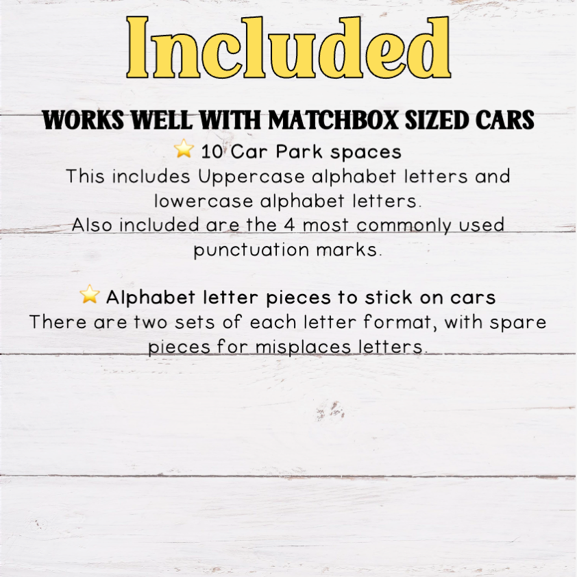 Alphabet Match Car Park