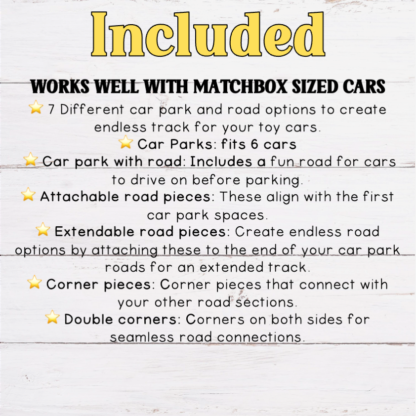 Car Park Spaces and Roads