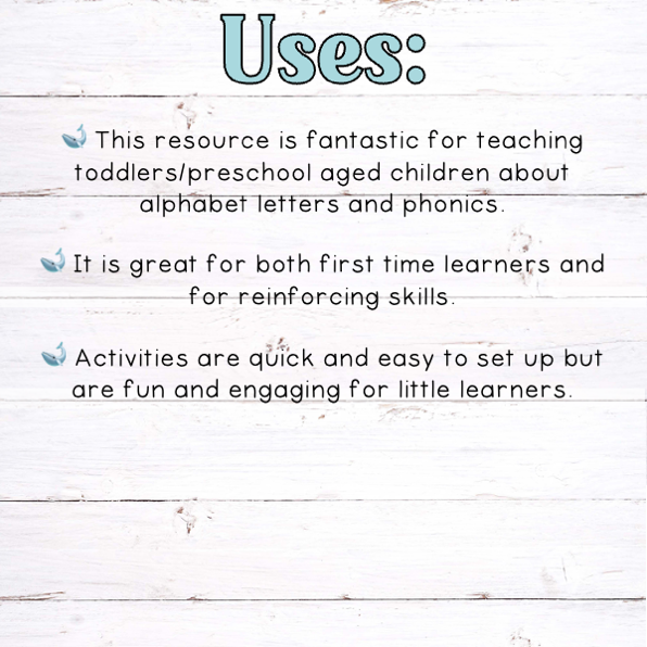 Alphabet Letter Activity Cards