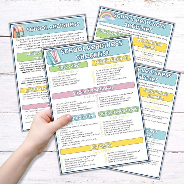 School readiness Checklist & Activity Guide – Raising Curious Minds